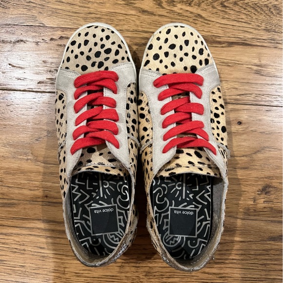 Dolce Vita Cheetah fur and Suede “Vintage Look” Sneakers 6 1/2 - Picture 1 of 9